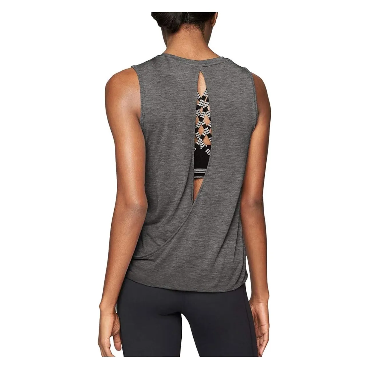 NWT Mippo Lightweight Gray Open Back Workout/Muscle Tank Activewear Top - Image 6