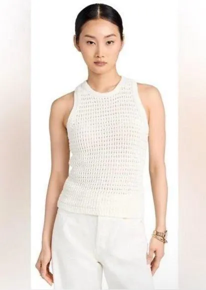 Madewell Crochet-Knit Crewneck Sweater Tank Size XS - Image 2