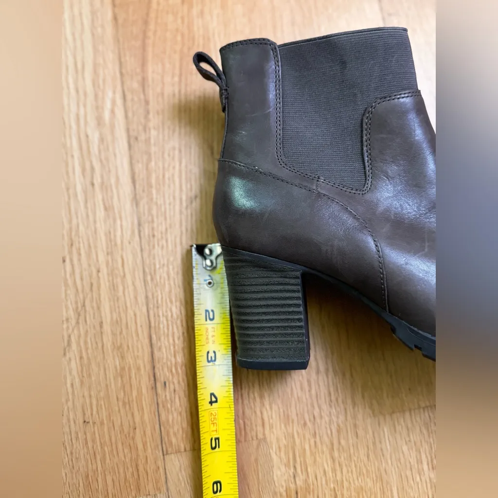 Clarks Collection Women's Verona Ease Fashion Ankle Brown Leather Boots Sz US 7 - Image 12