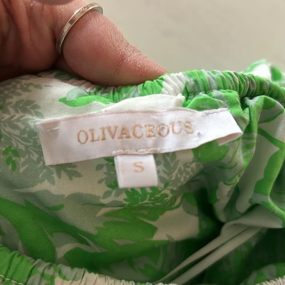 Olivaceous Green Floral Crop Top - Image 2