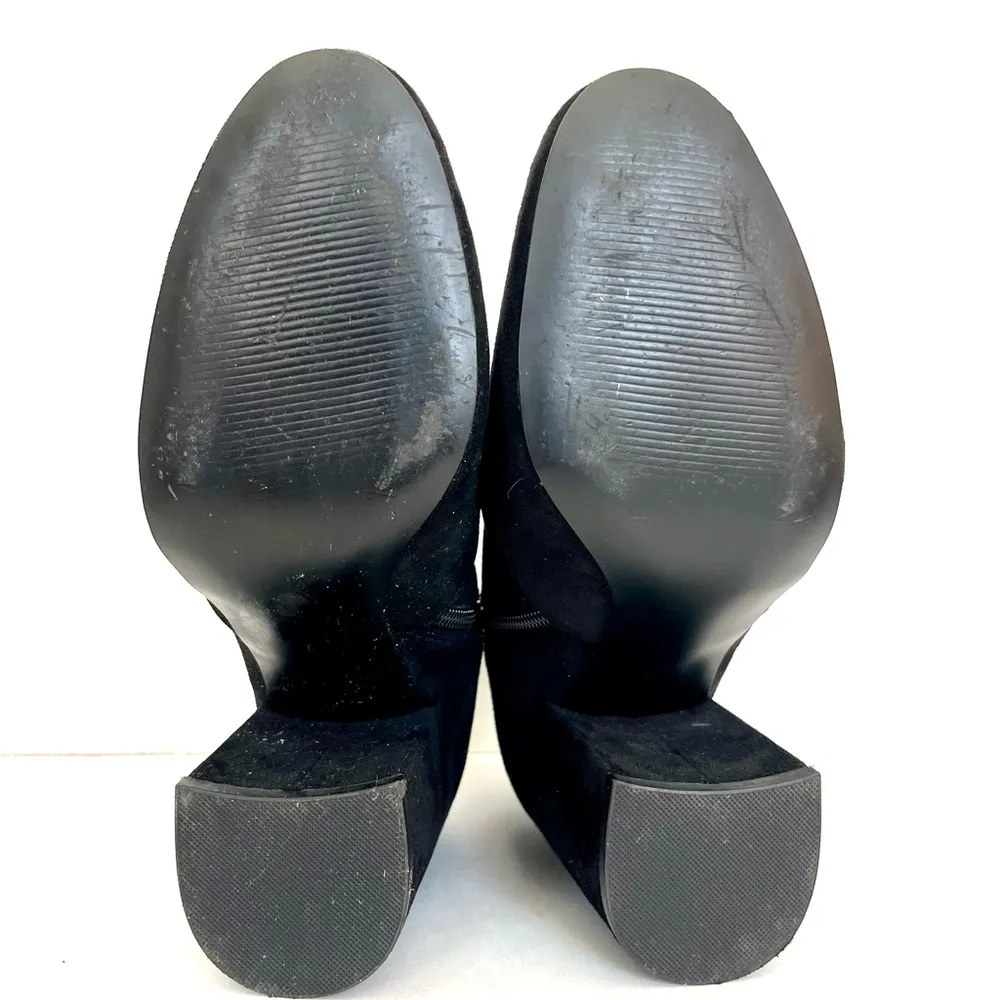 Gaze Black Suede Mid-Calf Booties - Image 6