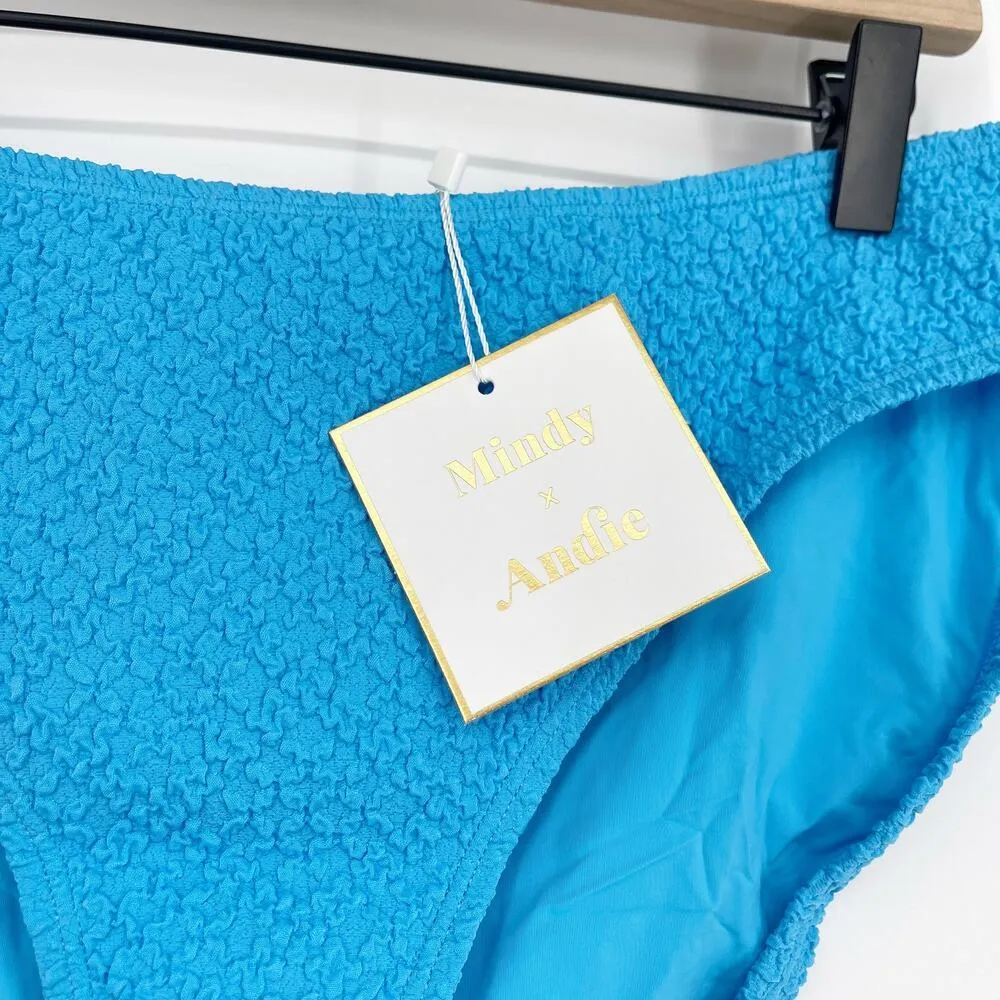 Andie Swim X Mindy Bikini Bottom Splash Blue Size XL New With Tags! - Image 4