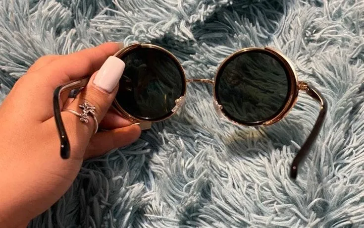 Mirror Sunglasses Gold - Image 5