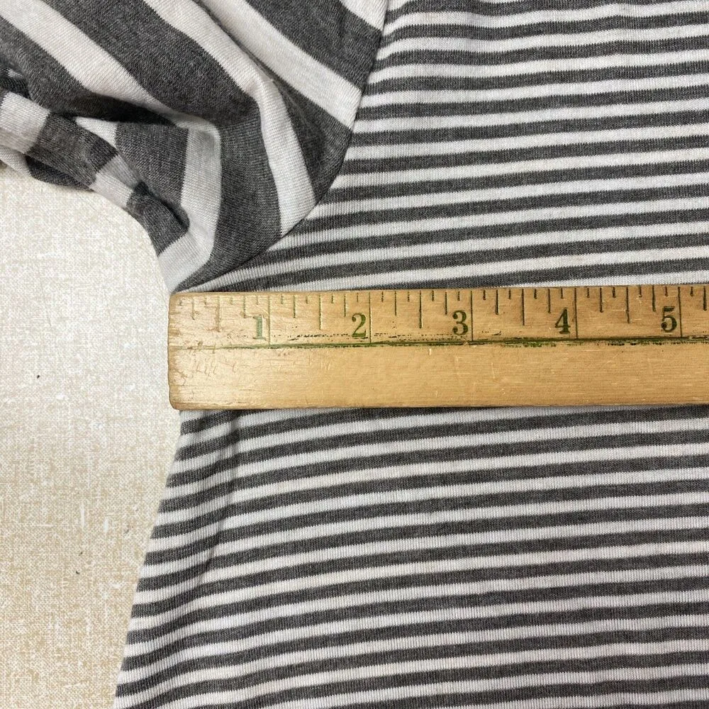 POOF Womens Oversized L Beige Stripe Tunic Comfort Soft Knit Long Sleeve Sweater - Image 10