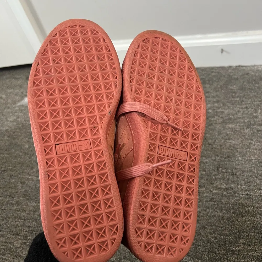 Puma Pink Suede Lace Up Sneakers Size 6.5 C - Image 8