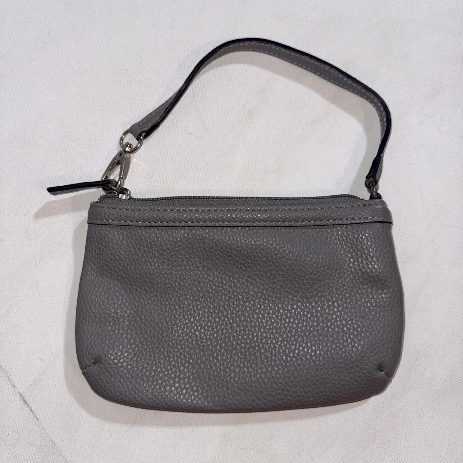 Vintage Guess Y2K Style Gray Faux Leather Wristlet Wallet Mini Convertible Purse - Image 2