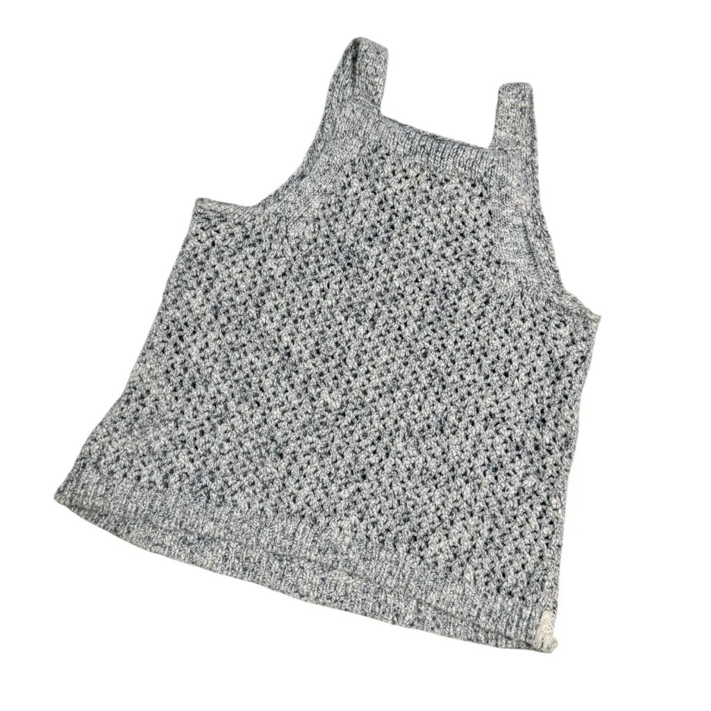 Abercrombie & Fitch Dusty Blue/Gray High Neck Knit Tank Top - Image 3