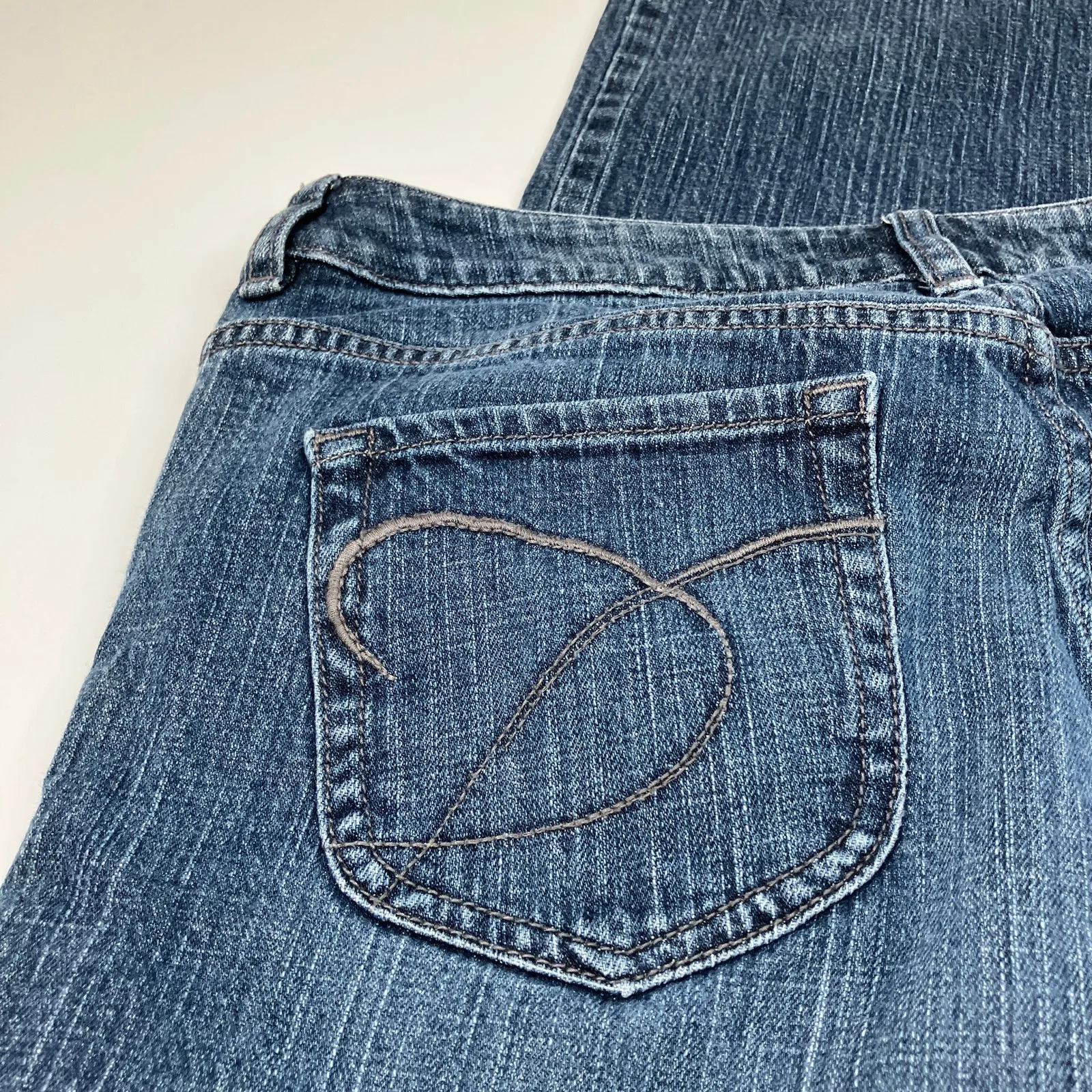 Chico's Platinum | Faded Medium Wash Jeans Straight Leg Womens 1.5 SHORT Blue Size 10 - Image 6