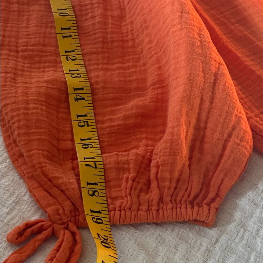 LC Lauren Conrad Vibrant Orange Blouse - Image 7