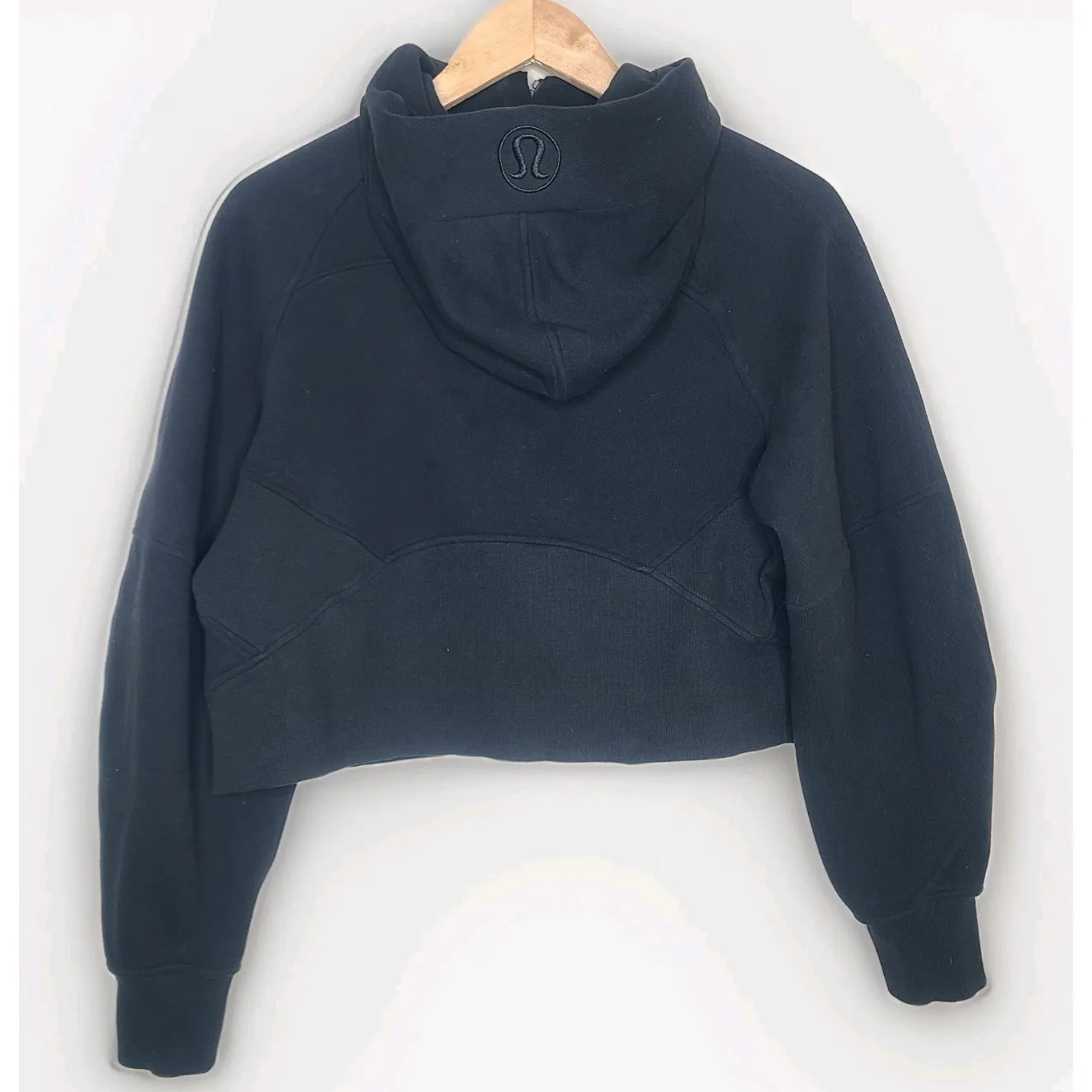 Lululemon Scuba Crop Hoodie Women Size XS/S Half Zip Long Sleeve Black - Image 4