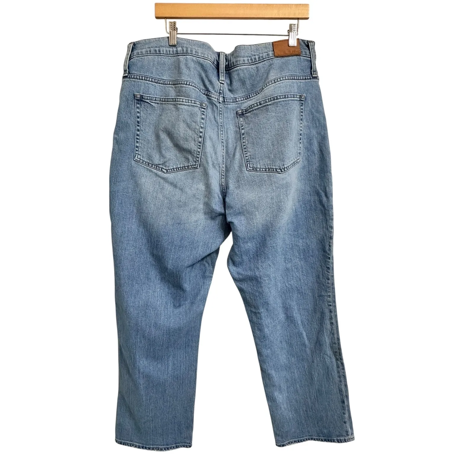 J. Crew Slim‎ Boyfriend Jeans Women's Size 34 Light Wash Distressed Denim - Image 10