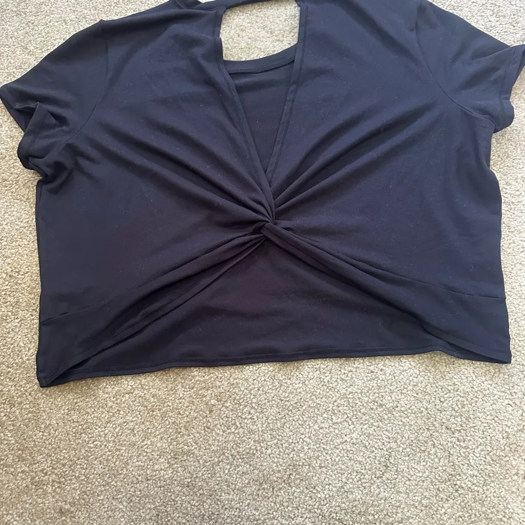 LuLaRoe Midnight Black Crop Top - Image 4