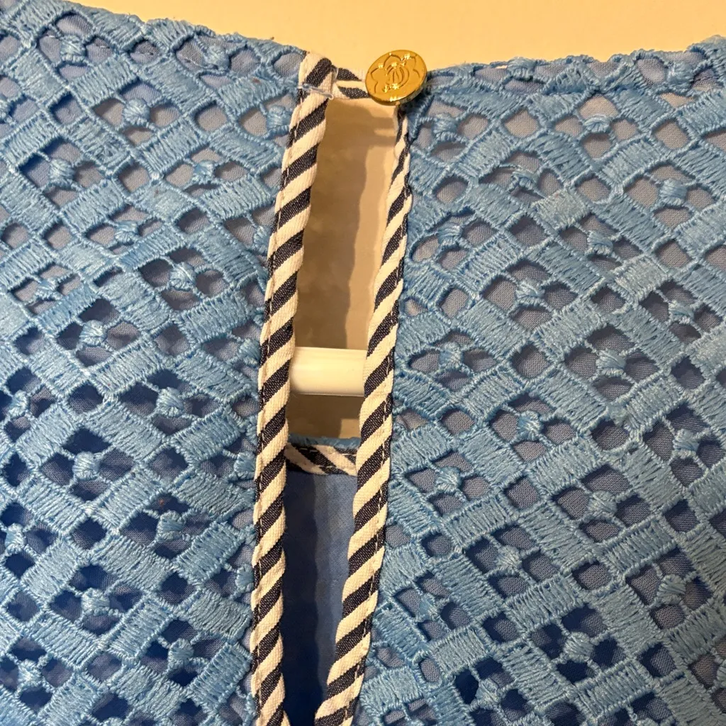 Draper James Blue Lace Blouse - Image 8