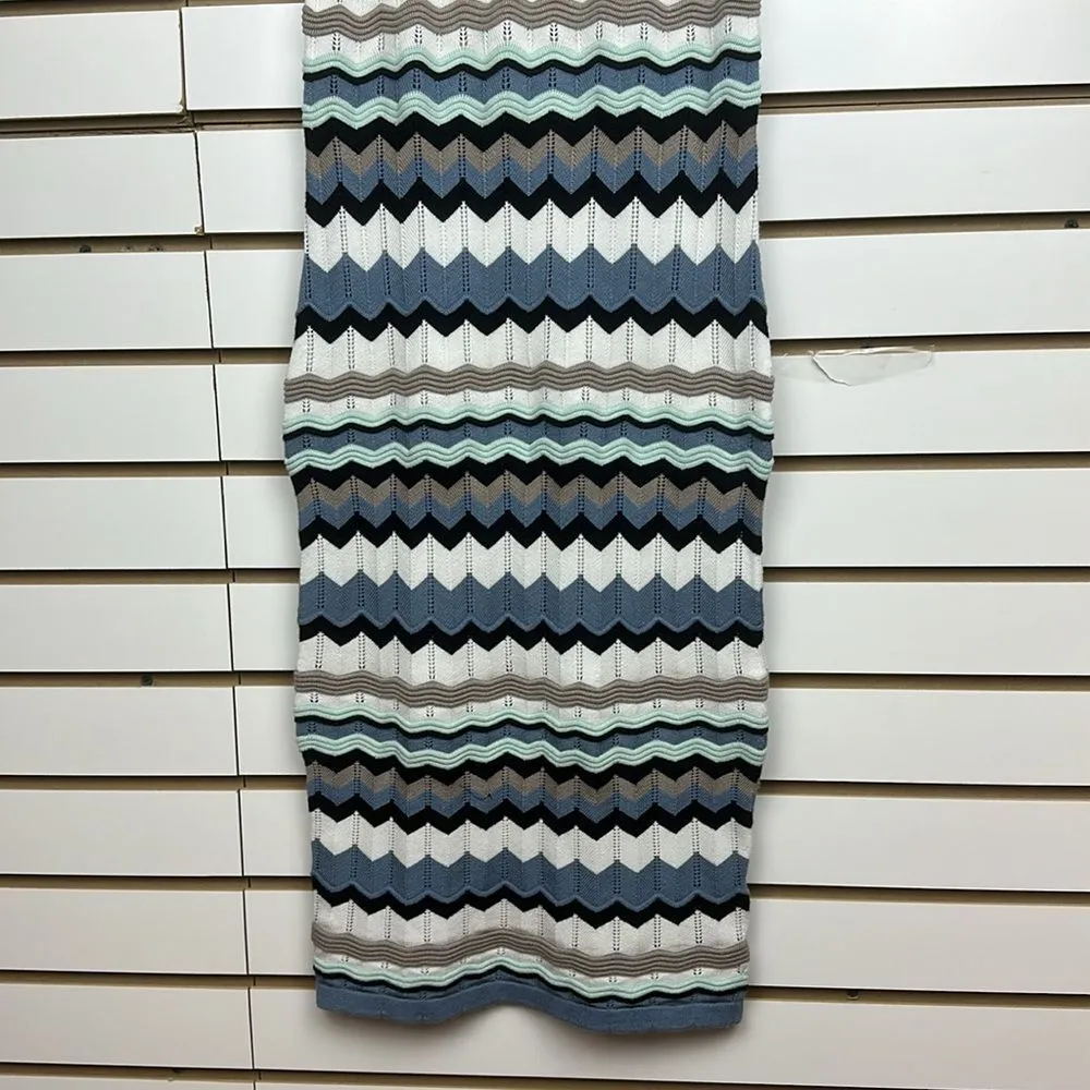 Striped Knit Midi Dress Sweaterdress Sz Small - Image 5