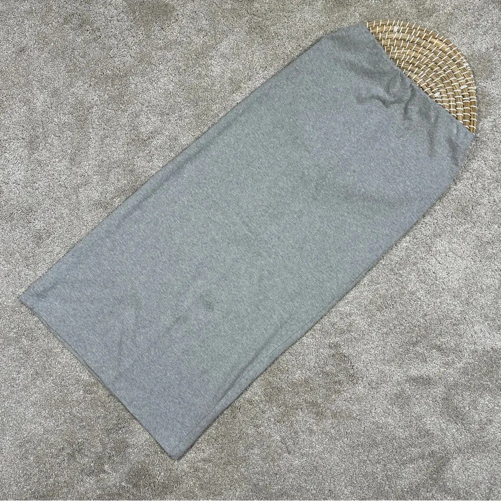 Reformation Elowen Knit Jersey Midi Skirt Pull On Organic Cotton Heather Grey XS - Image 5