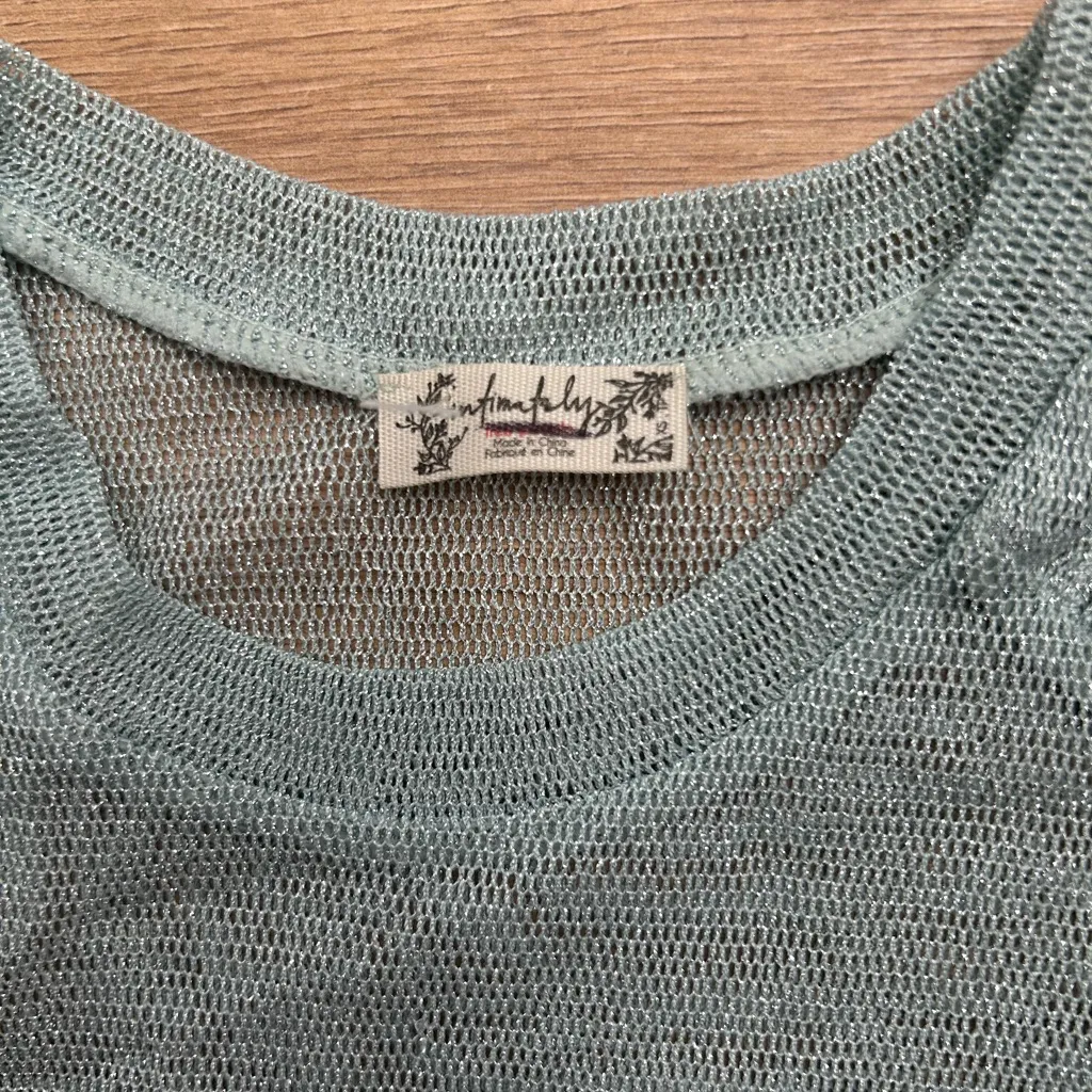 Sleeveless mint Mesh Top **see description - Image 3