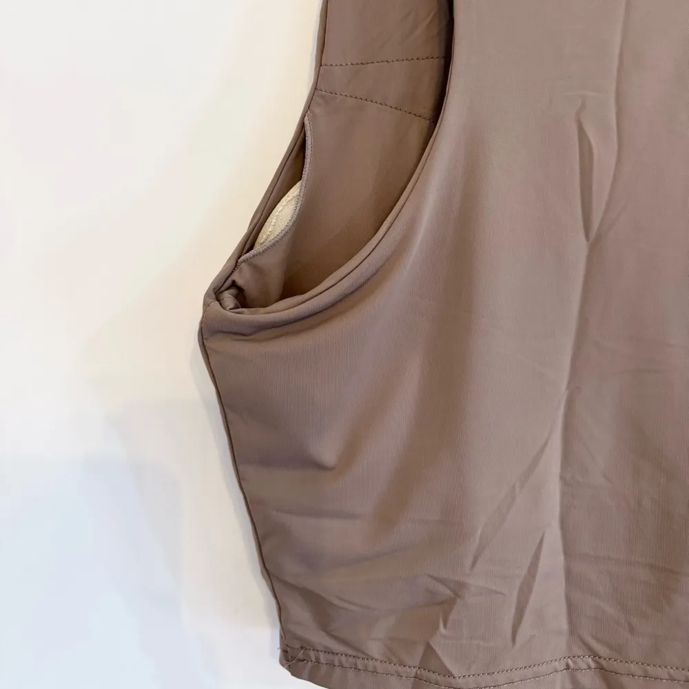 Altar'd State Brown Athletic Crop Tank Top - Image 3