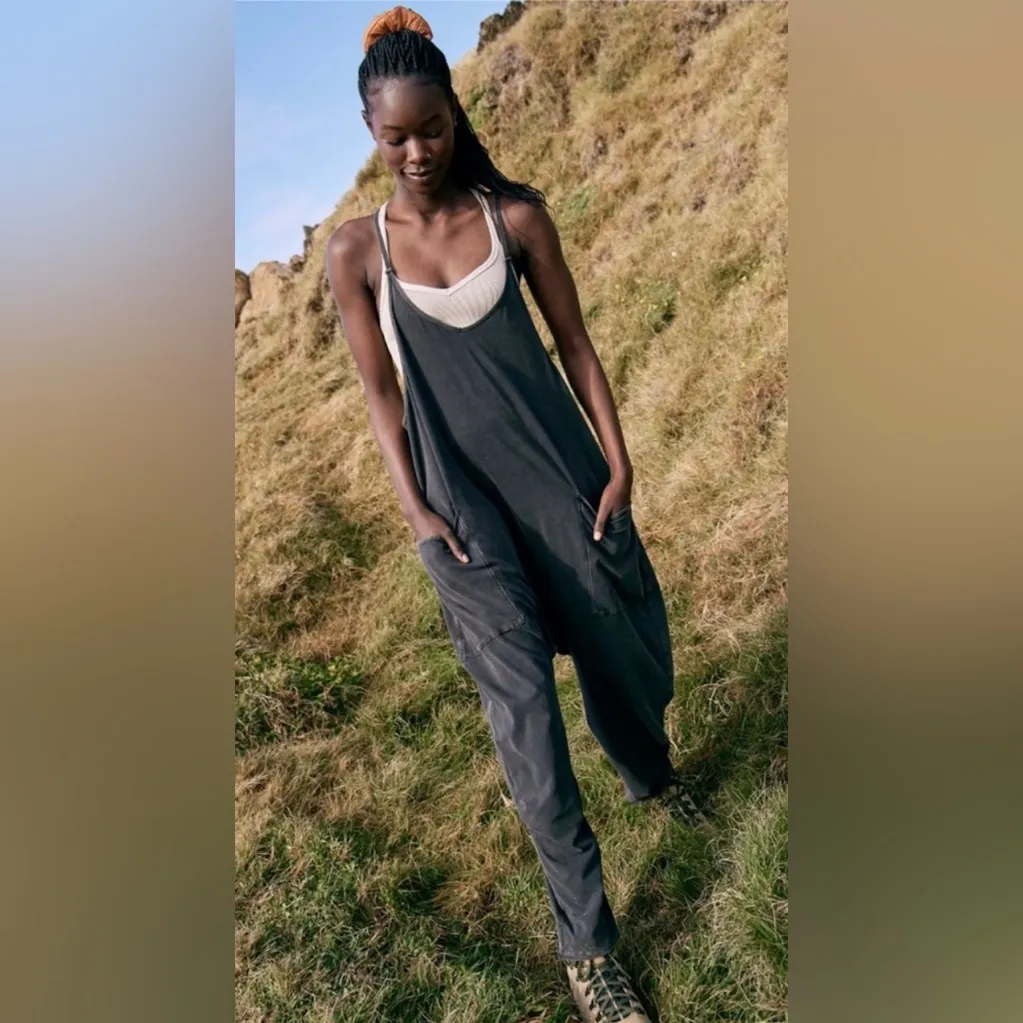 Free People Women’s Hot Shot Onsie Jumpsuit in‎ Washed Black Size XS/S - Image 6