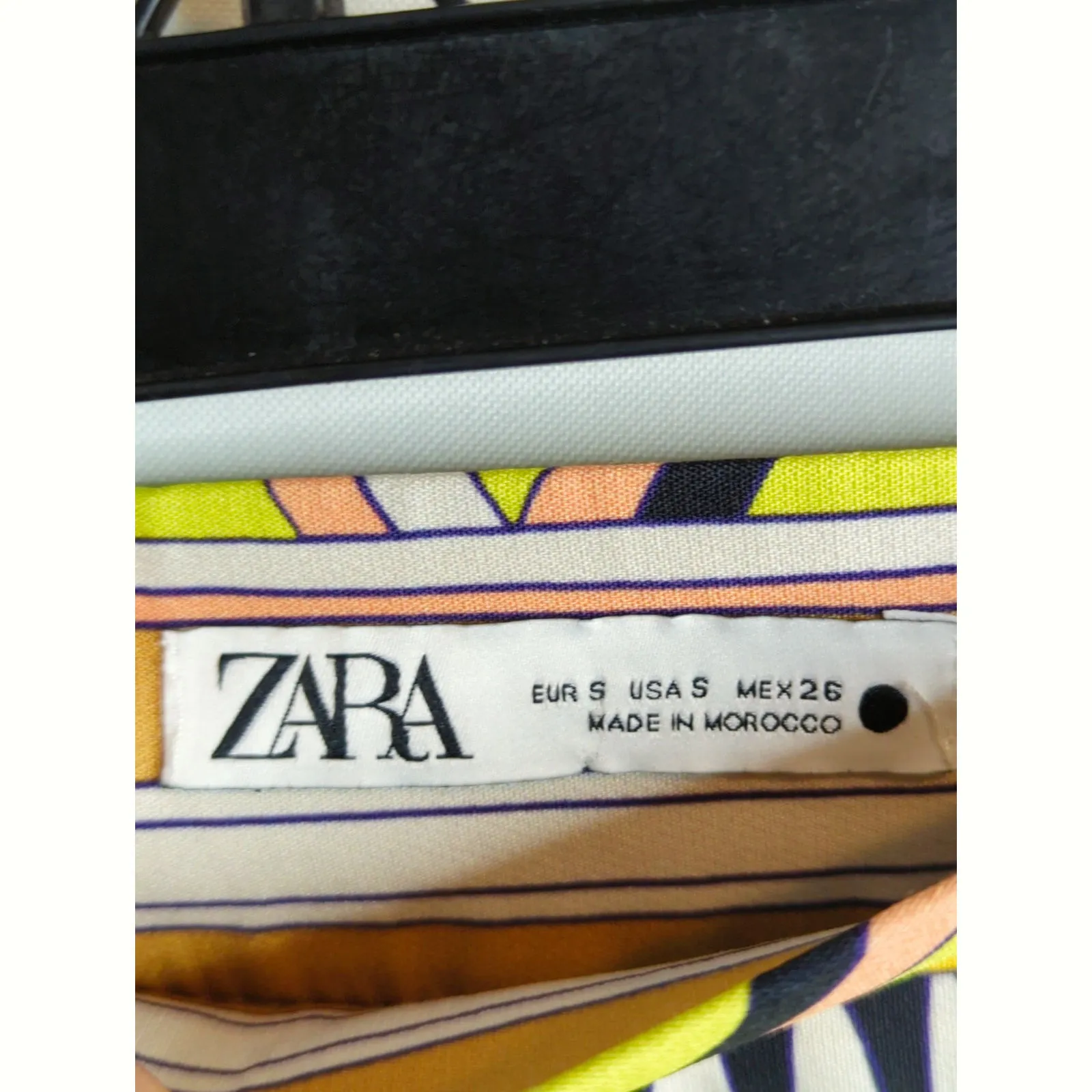 Zara Multicoloured Printed Shorts Women's Small High Waisted Colorful Spring‎ - Image 10