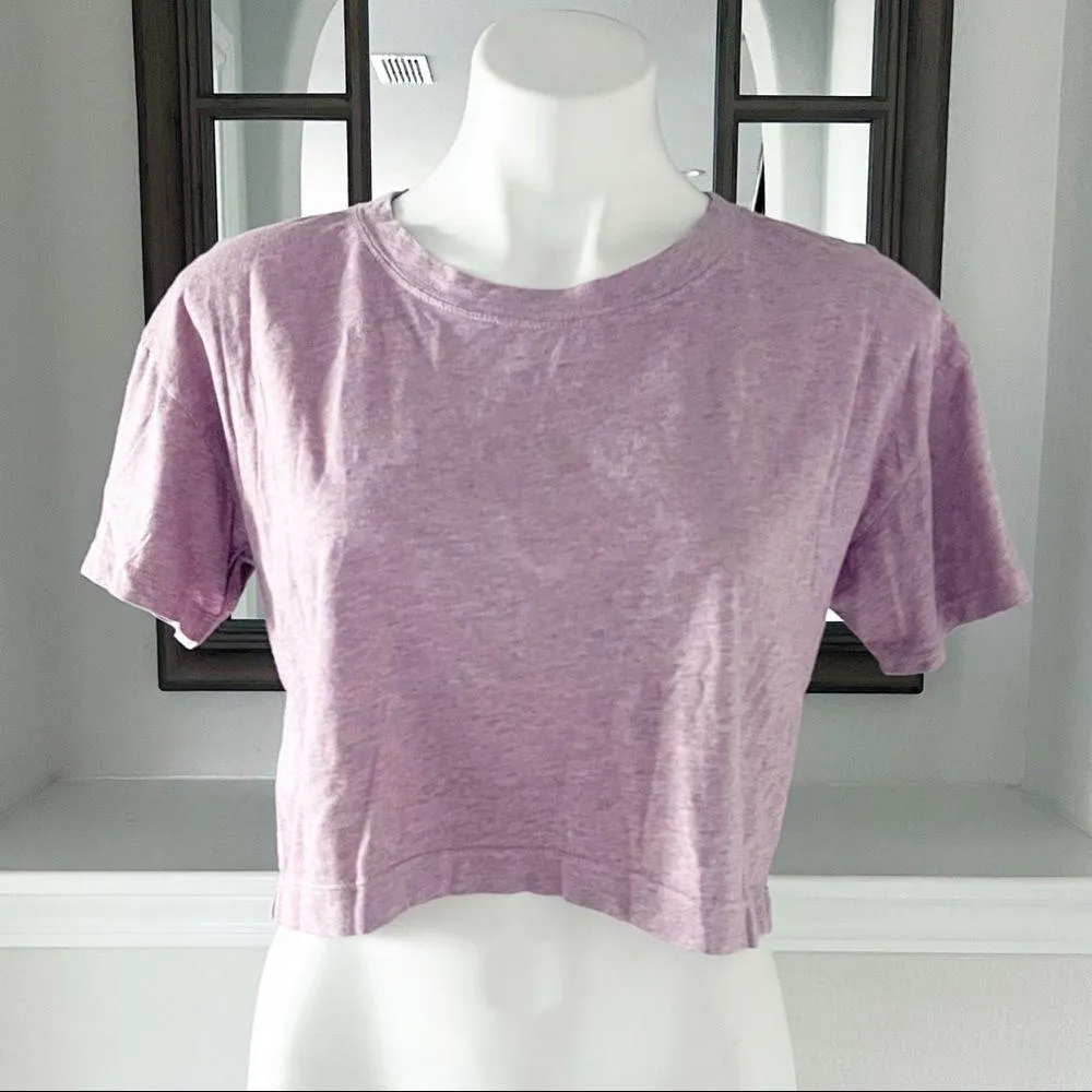 Sundown Rosemary 2-Piece Cropped Tee & Scrunchie Pink Heather Size XL NWT - Image 9