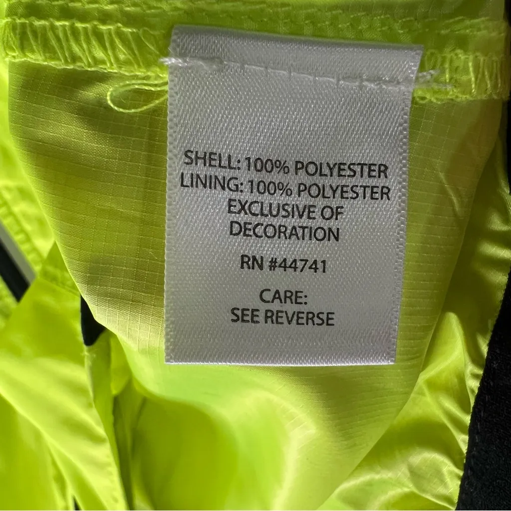 Trayl Women's Highlighter Yellow Cycling Running Windbreaker Packable Jacket Size L - Image 6