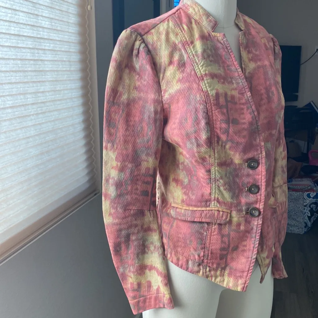 Free people tie dye batik blazer - Image 6