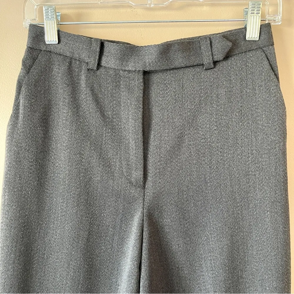 ANN TAYLOR | Charcoal Gray Wool Blend Straight Leg Trousers Sz 4 - Image 2
