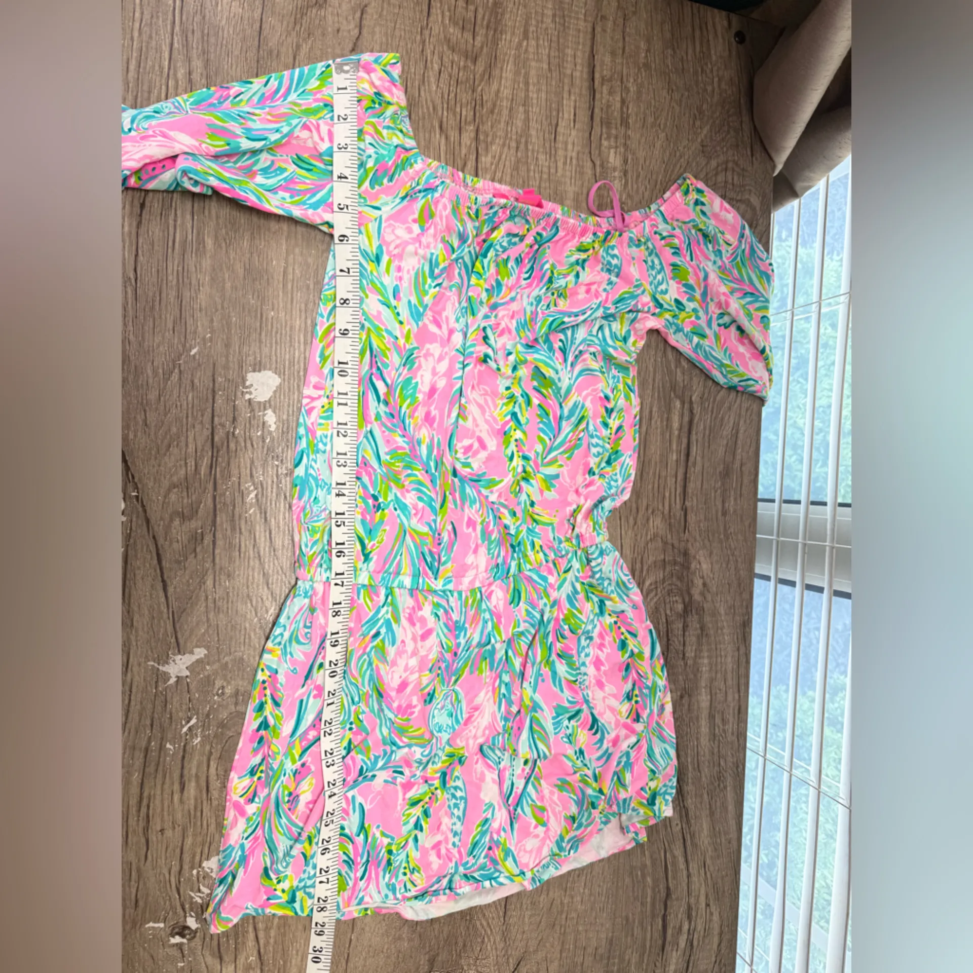 Lilly Pulitzer Lana Skort‎ Romper Off Shoulder Unicorn Of The Sea Sz XXS - Image 5