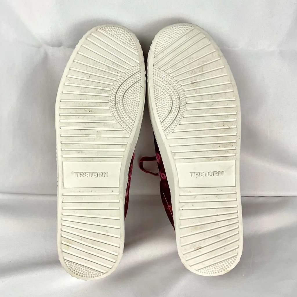 Tretorn Crushed Velvet Sneakers Sz 8.5 Pink Nylite 4 Shoes - Image 7