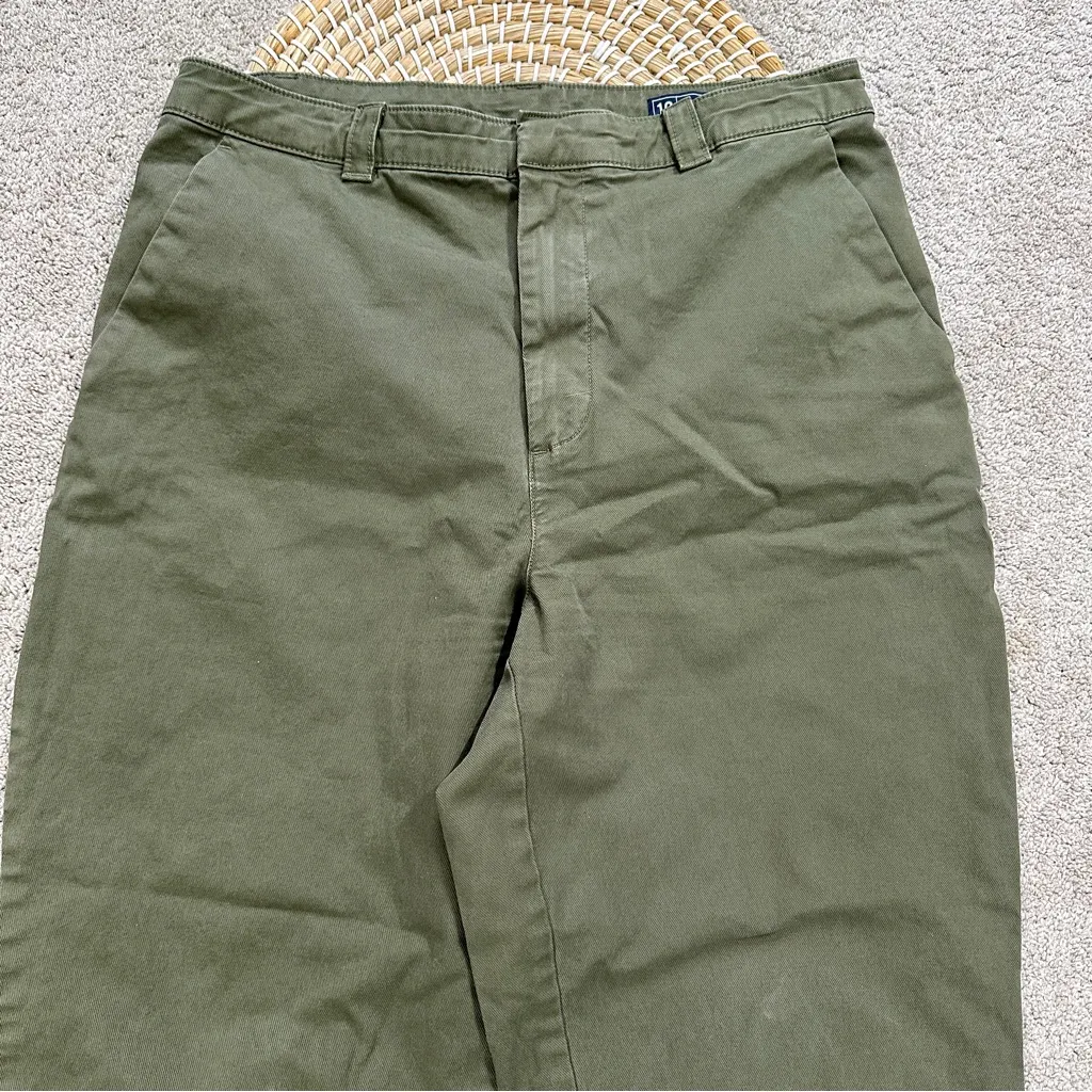 GAP Women’s Everyday Mid Rise Straight Up Khakis Pants in Army Jacket Green 10 - Image 5