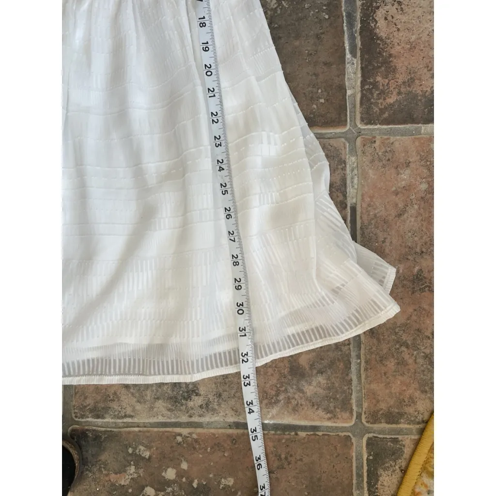 Bebe Julissa White Texture Chiffon Dress XS - Image 8