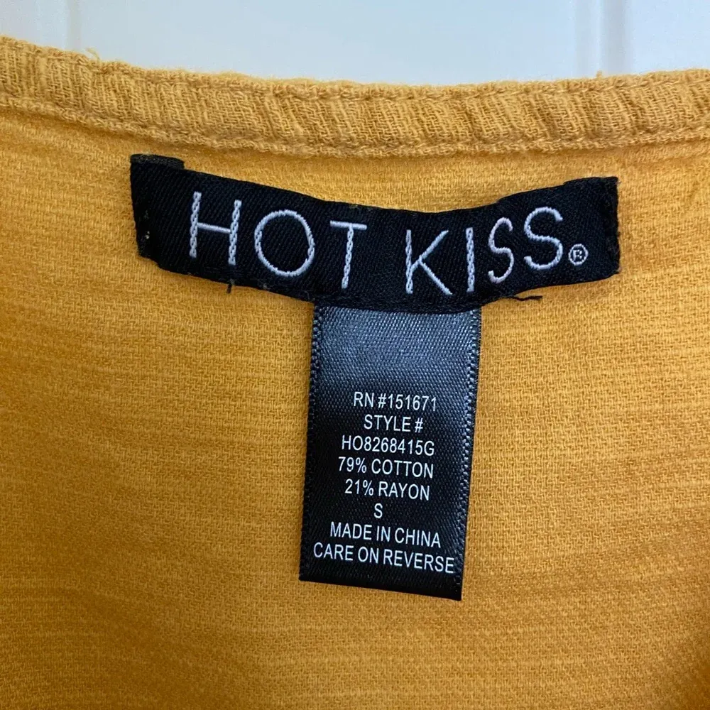 Hot Kiss women’s yellow cinched waist jumpsuit — small‎ - Image 4