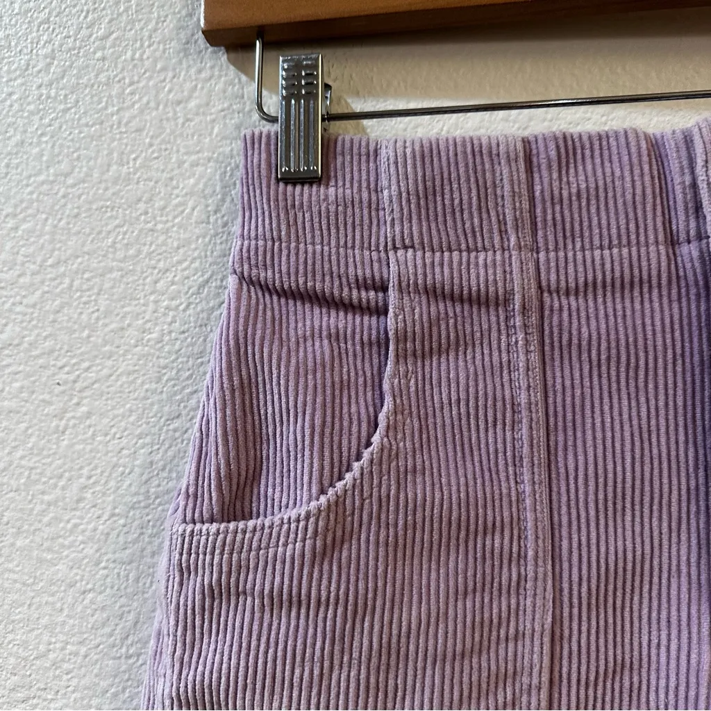 Hammies Women's High Waisted Elastic Waist Lavender Corduroy Shorts Size 26 Purple - Image 5