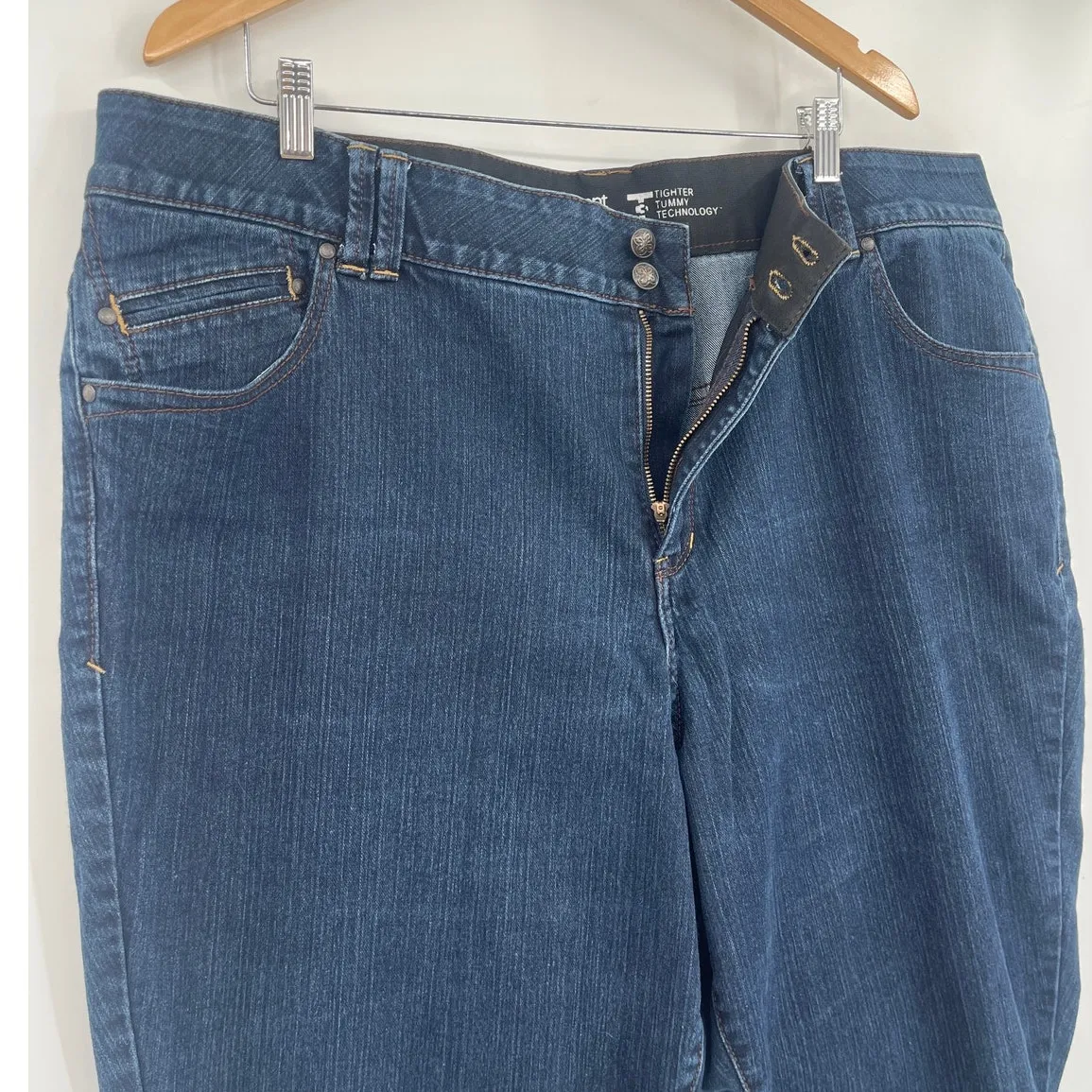 Lane Bryant Skinny Womens Jeans Sz 26 Dark Wash Tighter Tummy Stretch Shaper - Image 4