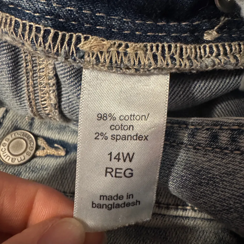 Source Unknown Distressed Denim Overalls - Image 3