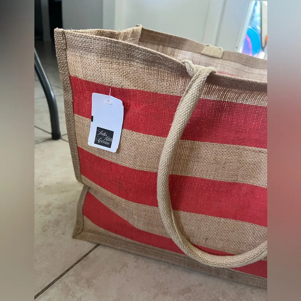 Saks fifth avenue large canvas tote bag - Image 2