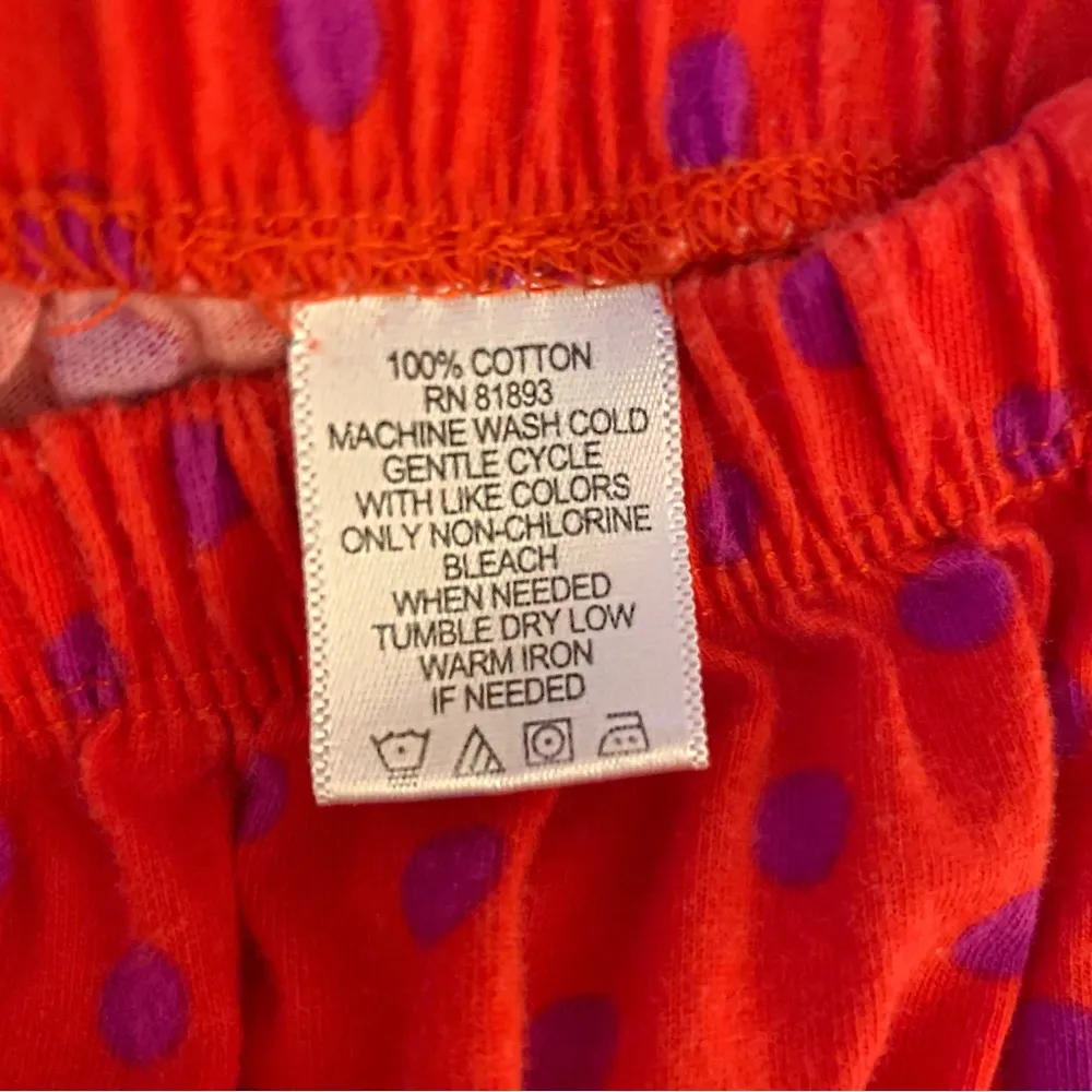 Live 2 Piece Red Polka Dot Pajama Set Size Small - Image 7