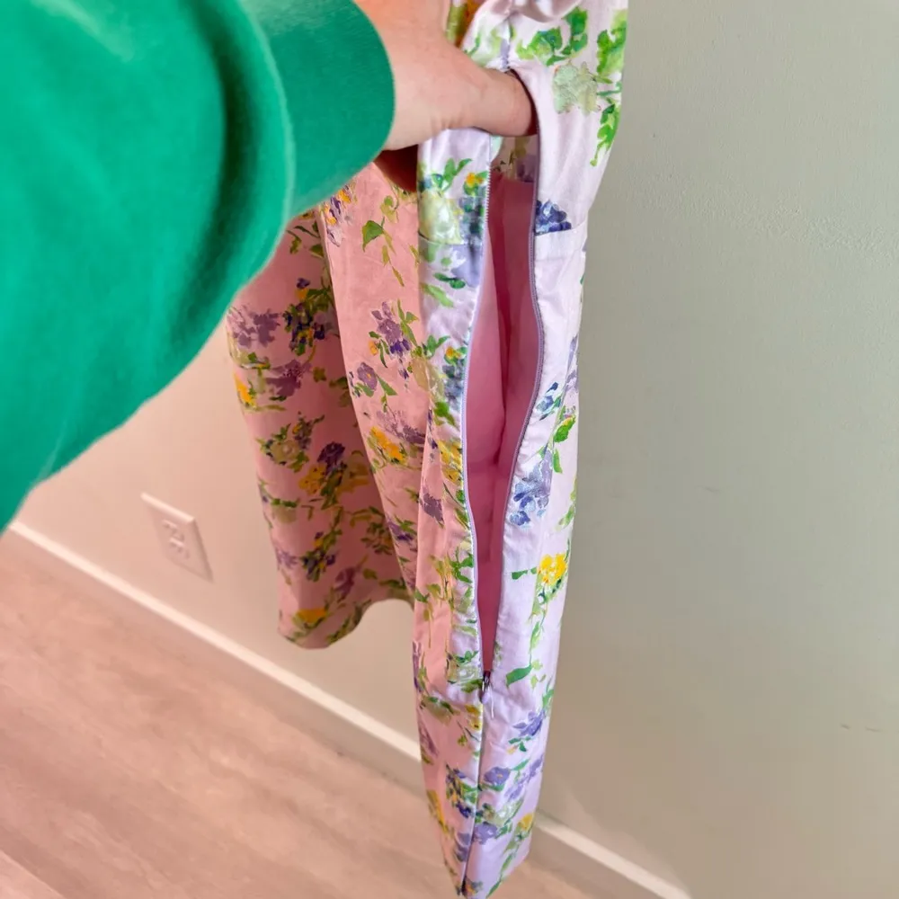 Caroline Constas Lilac Botanica Calla Mini Dress Large Purple - Image 7