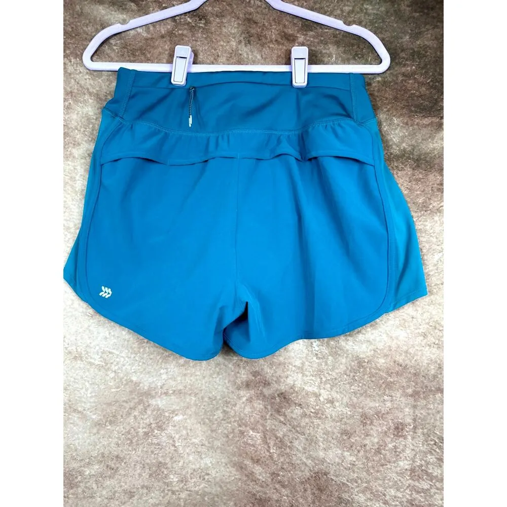 Athletic Back Zip Pocket Elastic Waist Logo All in Motion Shorts Teal size S - Image 8