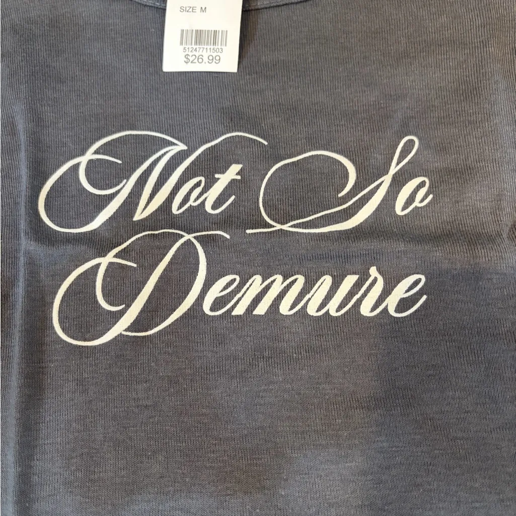 Tilly's RSQ Not So Demure Slate Gray Long Sleeve Top - Image 2