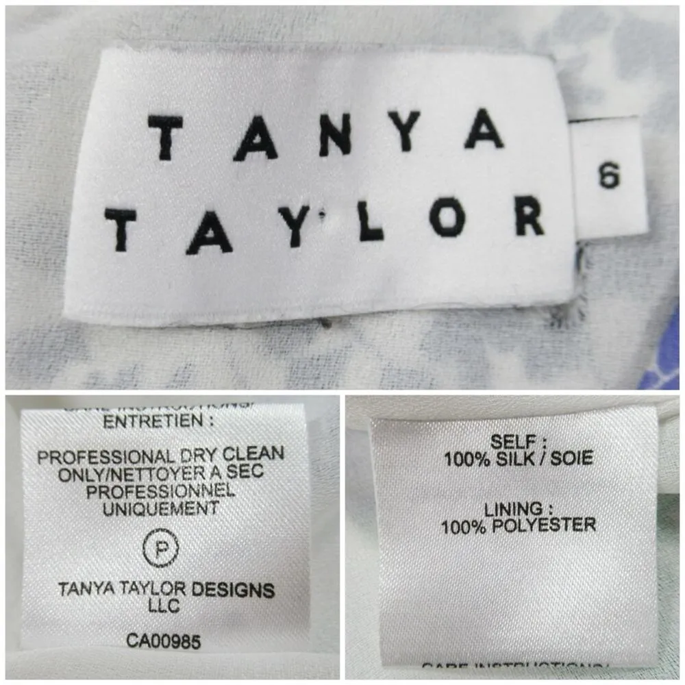 TANYA TAYLOR Bianka Ditzy Mixed Floral Silk Mini Dress Women’s Size 6 - Image 16