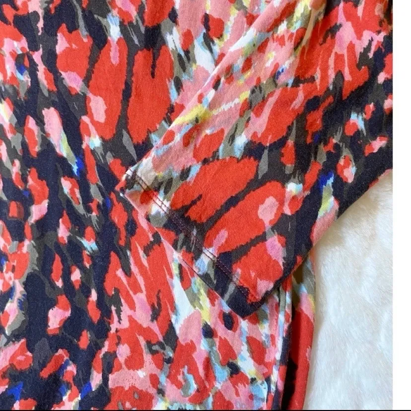 CAbi Abstract Watercolor Long Sleeve Jersey Shift Dress Style# 374 M - Image 12