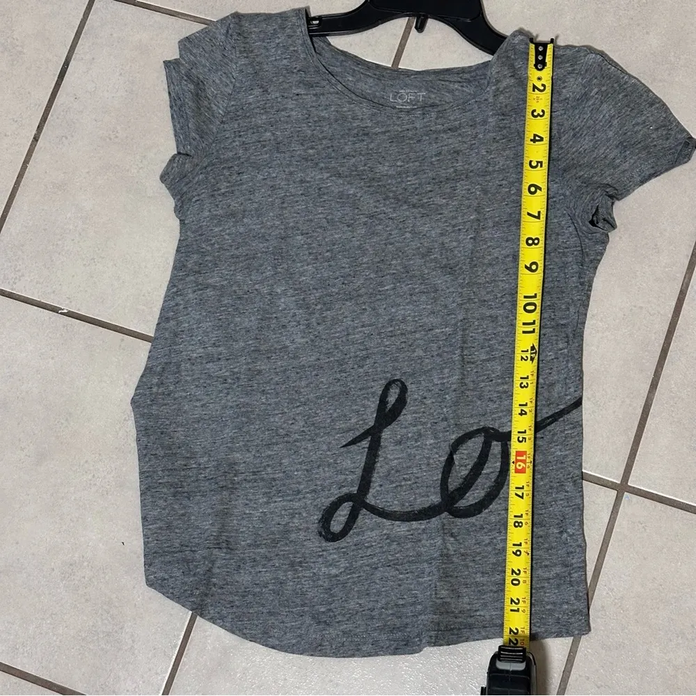 Ann Taylor LOFT‎ Women Gray shirt size small - Image 6