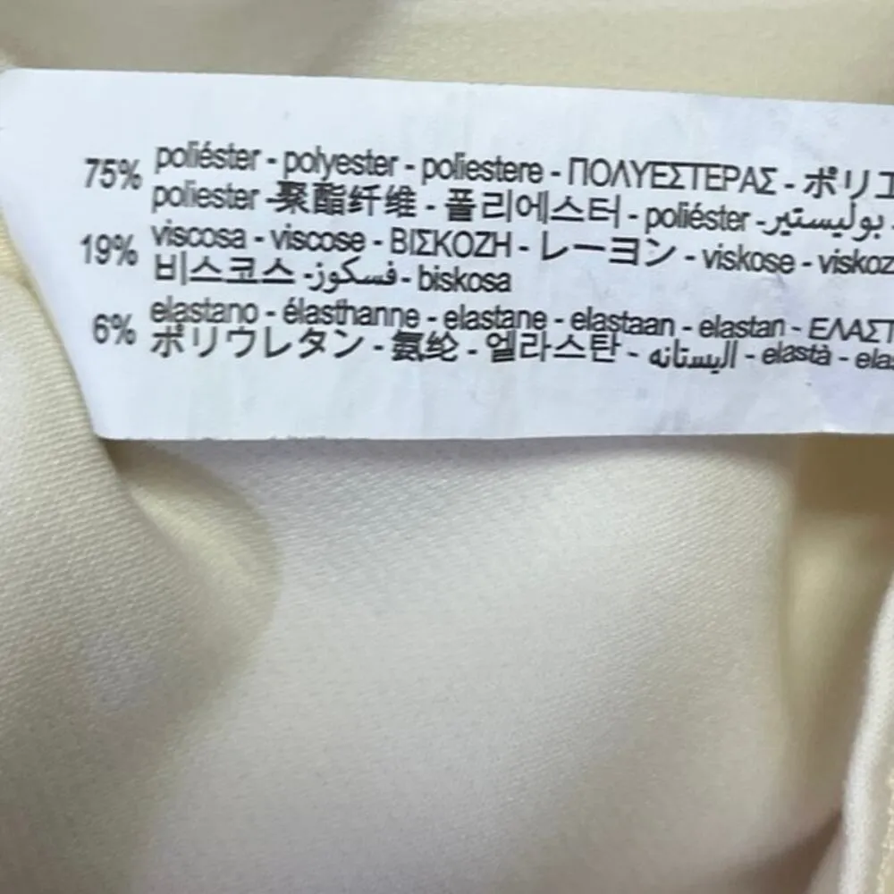 Zara Women's Cream White High Waist Mini Zipper Pencil Wrap Skirt Skort Size S - Image 5