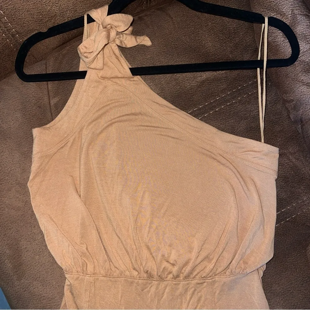 Free People Black Shindig One Shoulder Tank Top sz large - Image 2