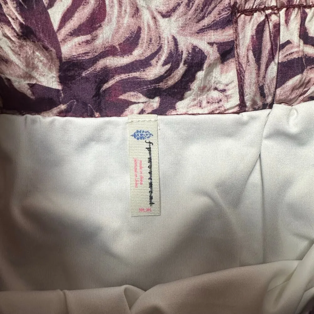 Free People Movement The Way Home Purple Floral Printed Shorts NEW - Image 4