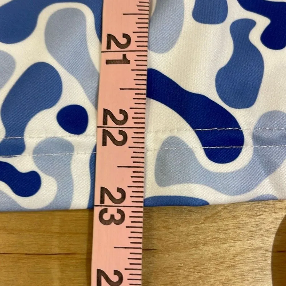 Adidas Women’s Camo Short Sleeve Athletic Golf Polo Shirt Blue White Medium‎ NWT - Image 8