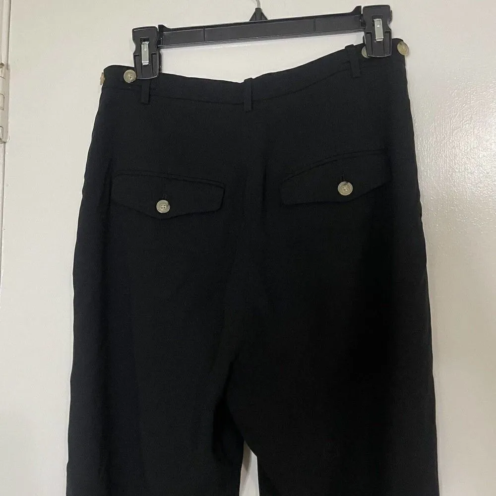 NWOT VINCE. Black knit straight leg lightweight trouser pants size 4 - Image 4