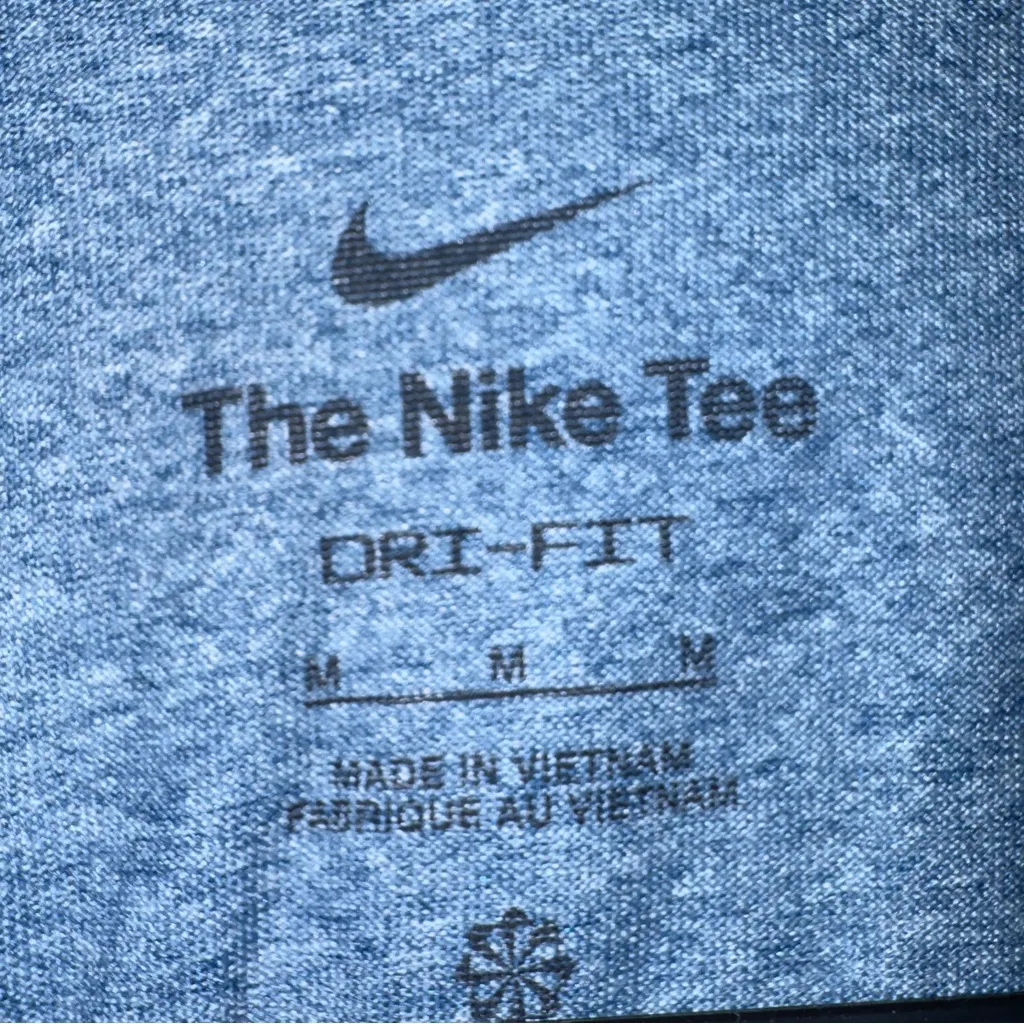 Nike Dri Fit Women's The Nike Tee Sleeveless Heather Blue Athletic Tank Top - Image 3