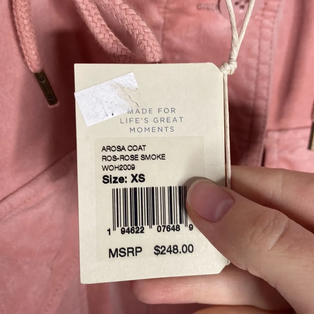 Faherty Arosa velour utility coat in rose smoke size XS - Image 16